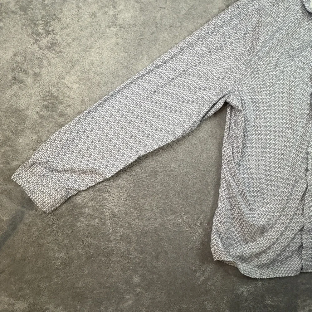 Banana Republic Luxe Poplin Men's XL Slim Fit Black & White Banana Print SEE DES
